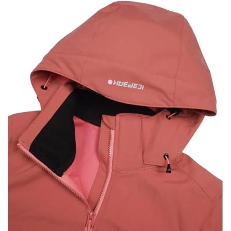 Icepeak ICEPEAK BATHGATE, Damen Softshelljacke in rot mit warmem, leichtem Thermal-Material und praktischen Reißverschlusstaschen – Bild 4