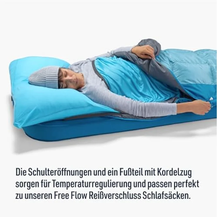 Sea To Summit Inlett Breeze Liner Mumie, Schlafsack (216 cm) aus Coolmax EcoMade mit HeiQ-Fresh-Technologie, grau – Bild 6
