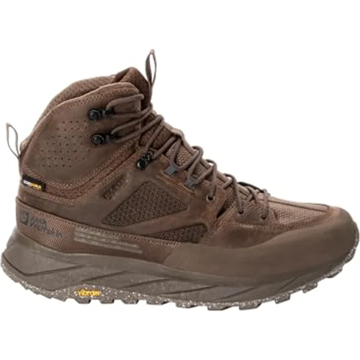 Jack Wolfskin Terraquest Texapore Mid M, Herren Wanderschuhe, wasserdichtes Nubukleder, braun, Größe 47 – Bild 2