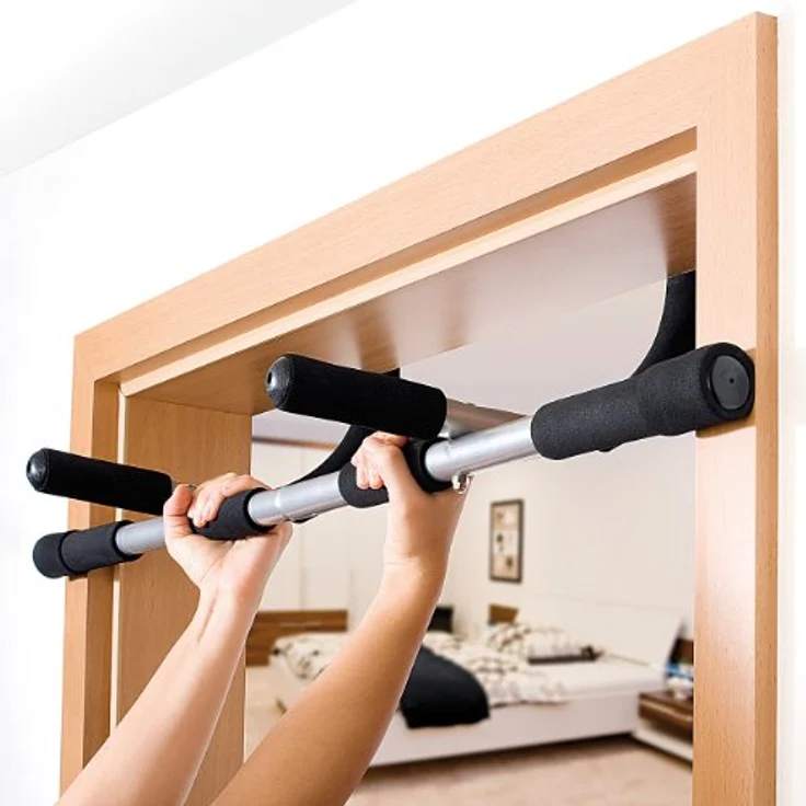 newgen medicals Klimmzugstange: 4in1-Fitnessgerät für den Türrahmen (Klimmzugstange Türrahmen, Türreck, Tür Trainingsgerät) – Bild 3