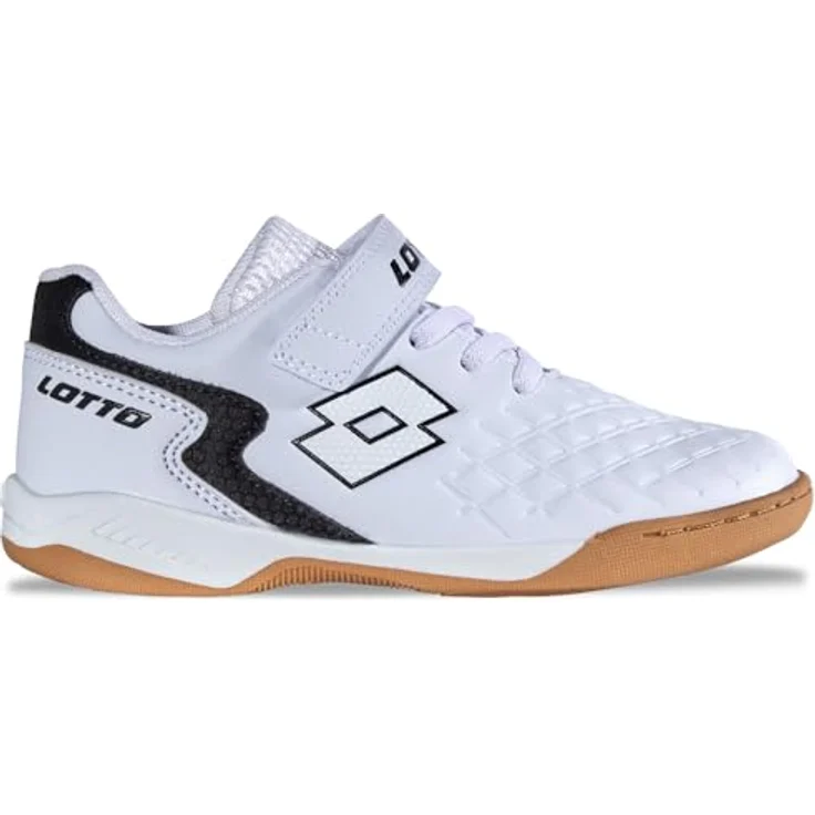 Lotto Dasher K Kinder Low Top Sneaker 2600920K, Klettverschluss, Gummi-Sohle, Weiß/Schwarz, Schuhgröße 33 EU – Bild 1
