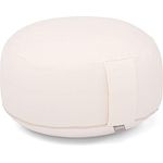 Bodhi Meditationskissen Rondo ECO | Yogakissen mit Bio Dinkelfüllung | Bezug aus 100% Baumwolle | Waschbarer Bezug mit praktischer Trageschlaufe | Höhe 20 cm (Natur)