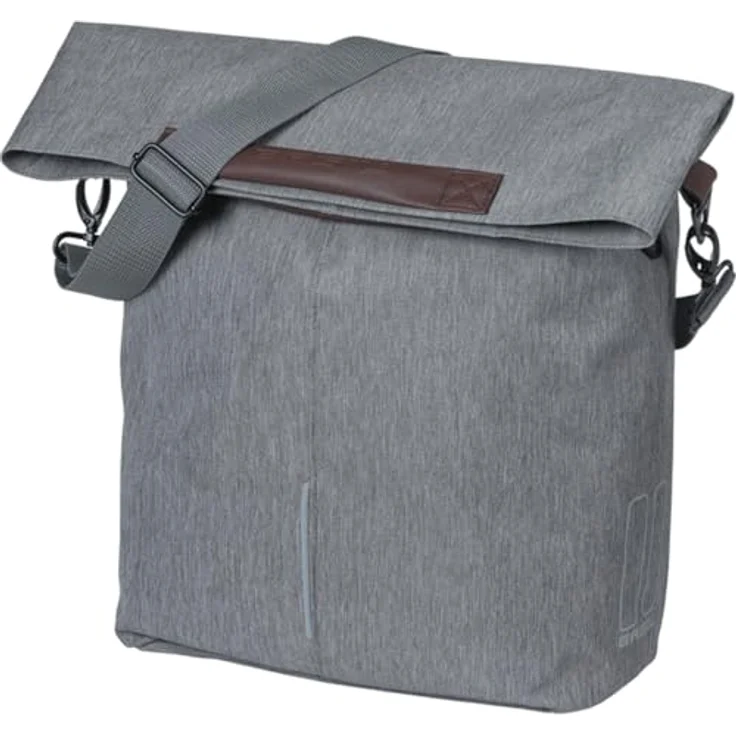 Basil City Shopper, Velotasche 15 l, wasserabweisend mit MIK Hooks, grau – Bild 1