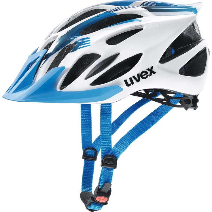 Uvex Sports Flash Velohelm, Inmould-Konstruktion, 19 Belüftungsöffnungen, Insektennetz, abnehmbare Crossblende, Größe 53-56 cm