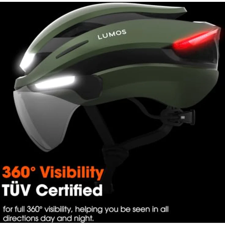 Lumos Ultra E-Bike Smart-Helm, NTA 8776 Zertifiziert, LED-Front- & Rücklichter, Einziehbares Visier, App-Steuerung, MIPS, Für Erwachsene, Männer, Frauen – Bild 3