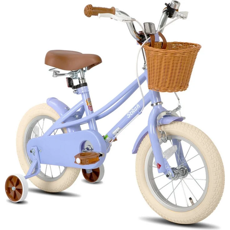 JOYSTAR Kinderfahrrad 12/14/16/18/20 Zoll für Mädchen, mit Stützrädern, Korb und Kotflügel, ergonomischer Sitz, für 2-13 Jahre