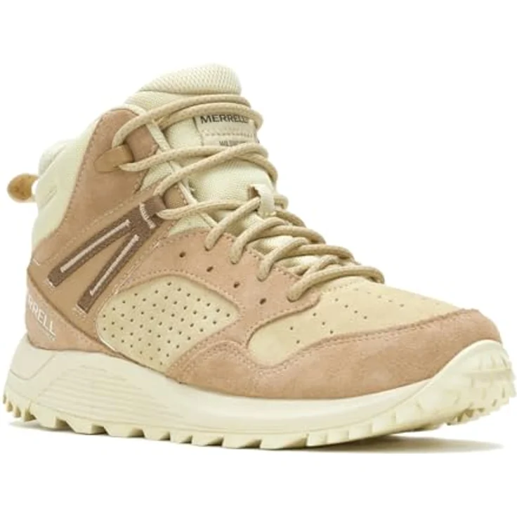 Merrell Wildwood WP J038298, Wanderschuhe für Damen aus Wildleder und Stoff, beige – Bild 1