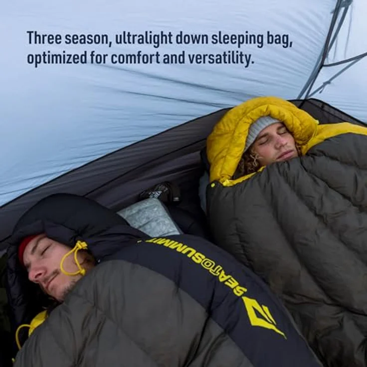 Sea To Summit Spark Pro -9°C, ultraleichter Daunenschlafsack für 3-Jahreszeiten, lange Größe mit konturierter Mumienform und wasserabweisender Außenschicht – Bild 2