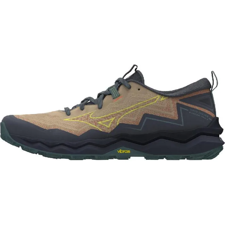 Mizuno WAVE DAICHI 9, Herren Laufschuh mit Mizuno ENERZY FOAM und Vibram Megagrip, Farbe: Braun, Größe 46
