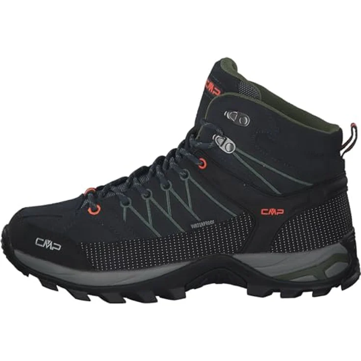 CMP Rigel MID 3Q12947, Herren Trekking Schuhe aus Wildleder mit TPU-Beschichtung und FullOn Grip Gummisohle, schwarz – Bild 2