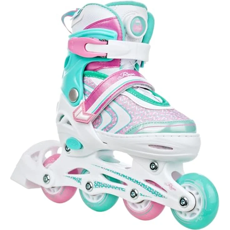 RAVEN Lia Plus Mint, verstellbare Inline Skates für Kinder Mädchen, Größe 30-33 (18,5cm-20,5cm) mit Double-Shock-Absorbing-System und belüftetem Innenschuh – Bild 2