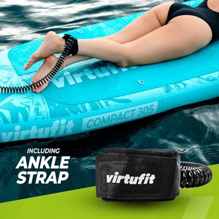 VirtuFit Supboard Cruiser 305, aufblasbares Stand Up Paddle Board in Sandbeige mit Kajak-Sitz, 180 kg Tragfähigkeit, inkl. Paddel und Zubehör – Bild 6