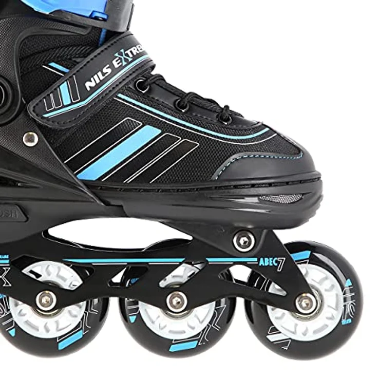 Nils NH18191 2in1 Schlittschuhe, Schwarz-Blau, für Eishockey und Inline-Skating, Gr. 29-33 – Bild 7