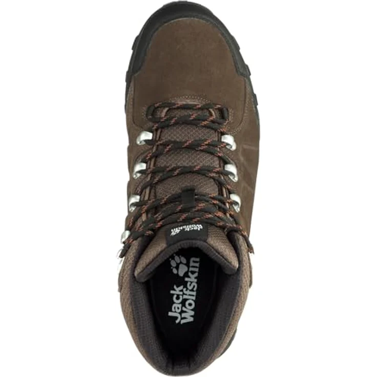 Jack Wolfskin Refugio Texapore Mid M, Herren Wanderschuhe, robustes Veloursleder, braun – Bild 3