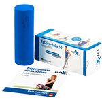 softX Faszien Trainingsgerät Rolle 50, Yoga-Schaumstoffrolle, blau, ca. 15 x 5 x 5 cm