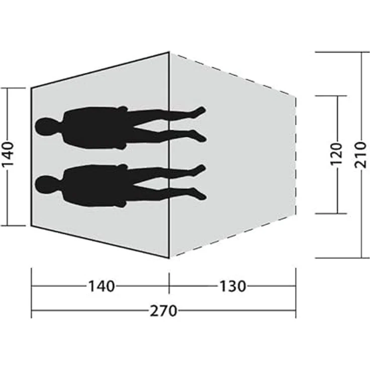 Outwell Strandzelt + Strandmuschel, leichtes Zelt für 3 Personen, 3.60 kg – Bild 3