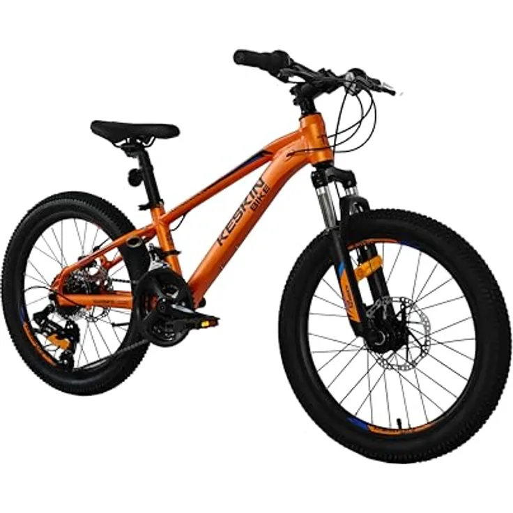 Keskin HT MTB1 20" Kinder-Mountainbike, 21-Gang Shimano, 2.35" Luftreifen, Scheibenbremsen, Aluminiumrahmen, Neongrün