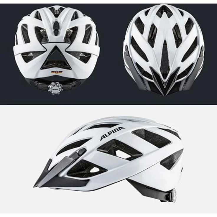 Alpina Panoma Classic White, Größe 56 - 59 cm - Fahrradhelm, Farbe Weiß – Bild 5
