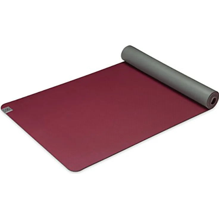 Gaiam Yogamatte Earth Lover Gymnastik- und Fitnessmatte, Magenta/Grau, 5 mm