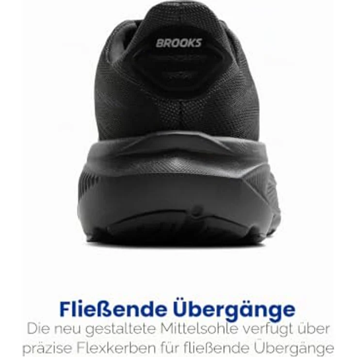 Brooks Ghost 17 Damenlaufschuh, Black/Black/Ebony, mit softer Dämpfung und ausgewogenem Support, Größe 41 – Bild 3