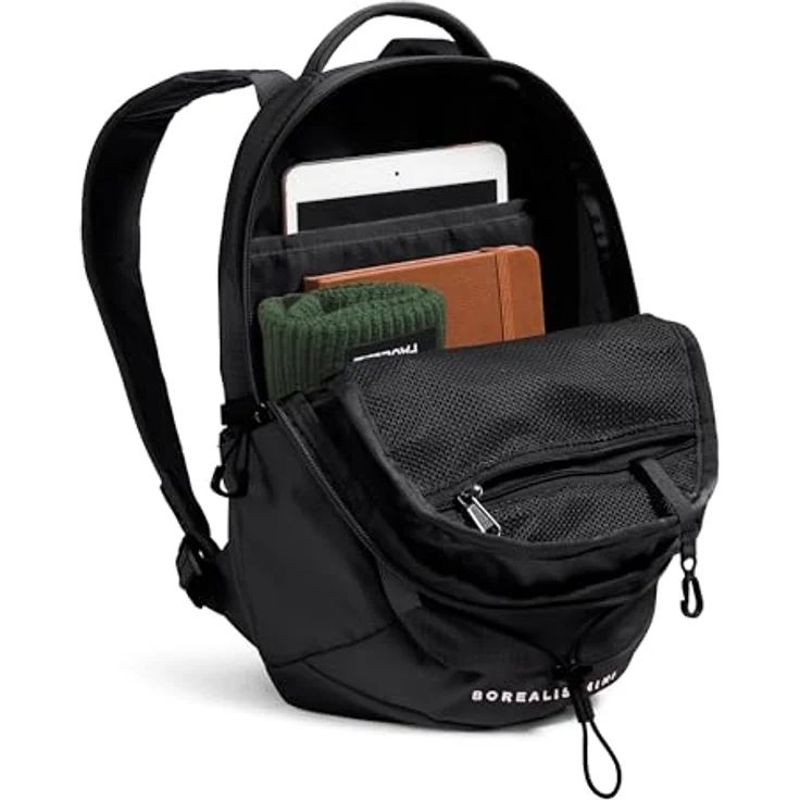 The North Face BOREALIS MINI BACKPACK, Sport-Rucksack für Herren, TNF Black, mit U-Pull-Reißverschlüssen und externem Kompressionssystem – Bild 4