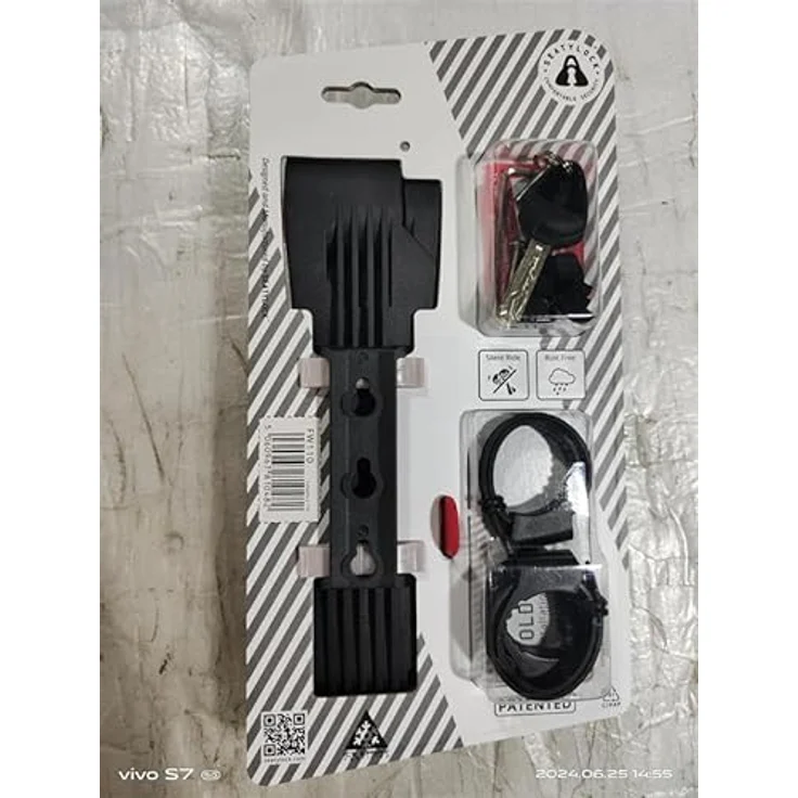 Seatylock Foldylock 110, Veloschloss aus gehärtetem Stahl mit 6,5 mm Dicke, Sold Secure Gold zertifiziert, für E-Bikes, Sicherheitsstufe 18/18 – Bild 2