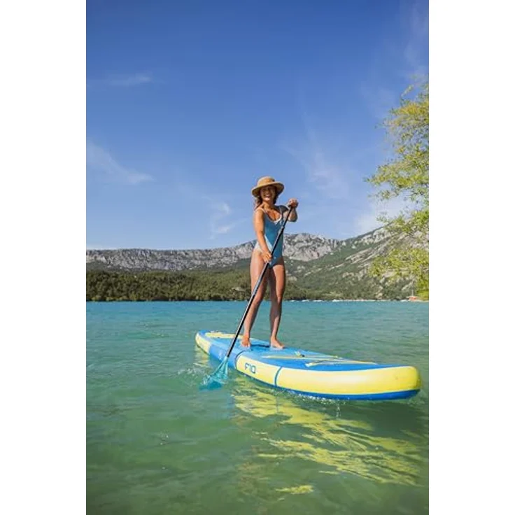 WattSUP F10 SUP Board Stand Up Paddle Surf-Board Paddel ISUP 305x81cm, Blau/Yellow – Bild 22