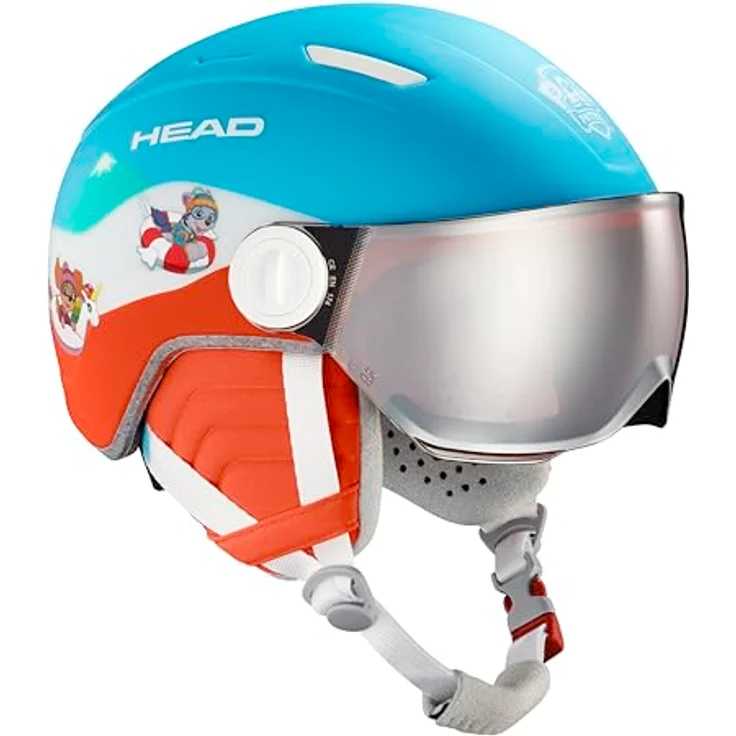 HEAD MOJO VISOR PAW Ski- und Snowboardhelm mit UV 400 Visor, Paw Patrol Design, Rot/Blau – Bild 2