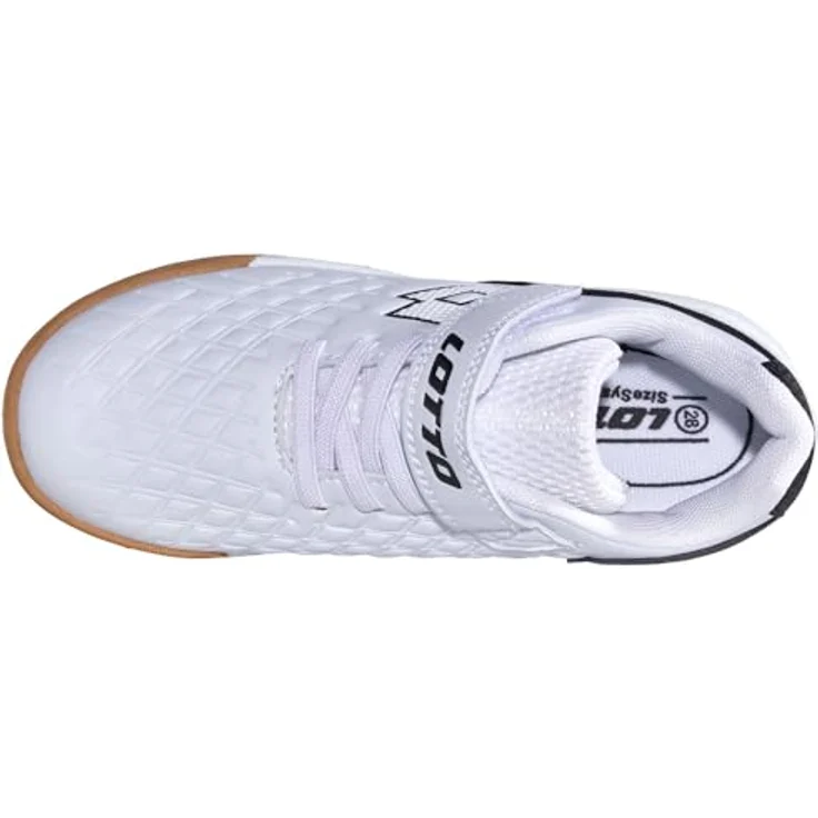 Lotto Dasher K Kinder Low Top Sneaker 2600920K, Klettverschluss, Gummi-Sohle, Weiß/Schwarz, Schuhgröße 33 EU – Bild 5