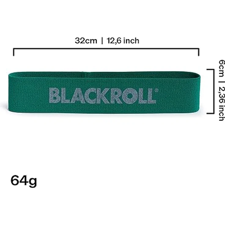 BLACKROLL® Loop Band (32 cm), Fitnessband mit mittlerem Widerstand (4,9 kg), hautfreundliches Widerstandsband, Made in Germany, Grün – Bild 5