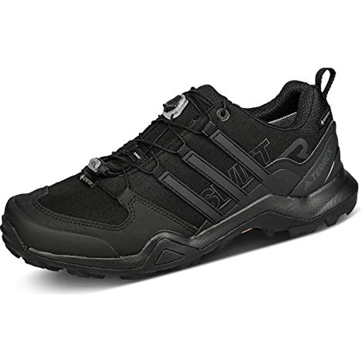 adidas Terrex Swift R2 GTX, Herren Wanderschuhe mit GORE-TEX-Membran, Schnellschnürsystem, Schwarz (Größe 40 2/3)