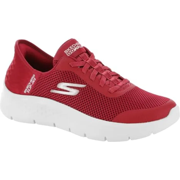 Skechers GO WALK Flex Grand Entry, Damen Slip-ins Sneaker für maximalen Komfort, rot