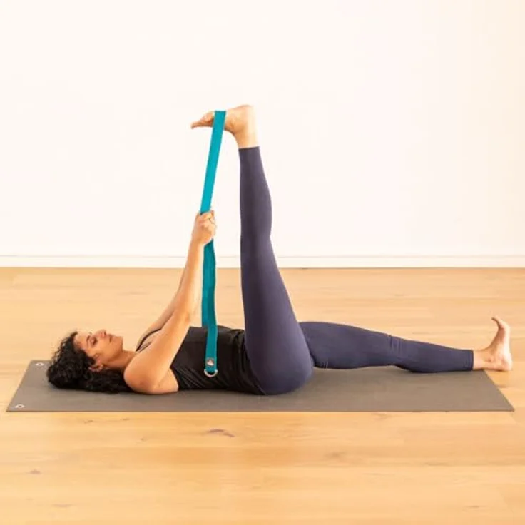 Bodhi Yamala Yogagurt 2 in 1, Baumwoll-Tragegurt mit Metallverschluss für dicke Yogamatten, 200 cm, anthrazit – Bild 5