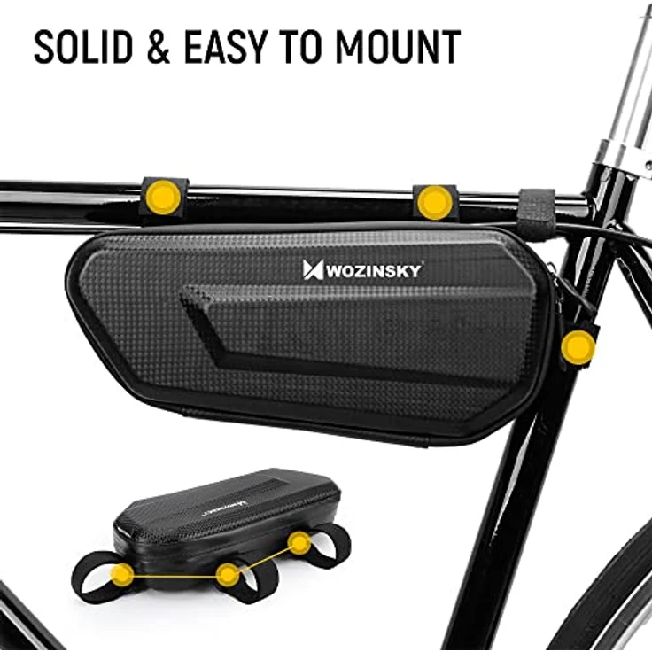 Wozinsky Fahrrad Rahmentasche 1.5L, wasserdicht, schwarz (WBB10BK) – Bild 4