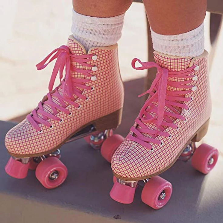 Impala Quad Skate, Damen Rollschuhe, PVC-Obermaterial, 58 mm Urethanräder mit 82A Härte, ABEC 7 Kugellager, PETA-zertifiziert, Rosa – Bild 7