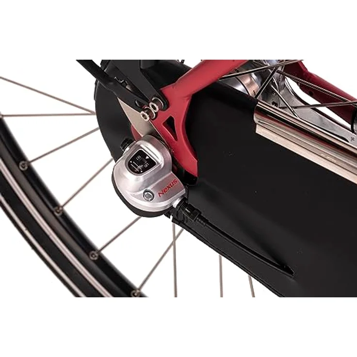 Adore E-Citybike Damen Hollandia Carry on 28'' E-Bike rot 250 Watt Li-Ion 36V/13 Ah 3 Gänge - Preisvergleich – Bild 3