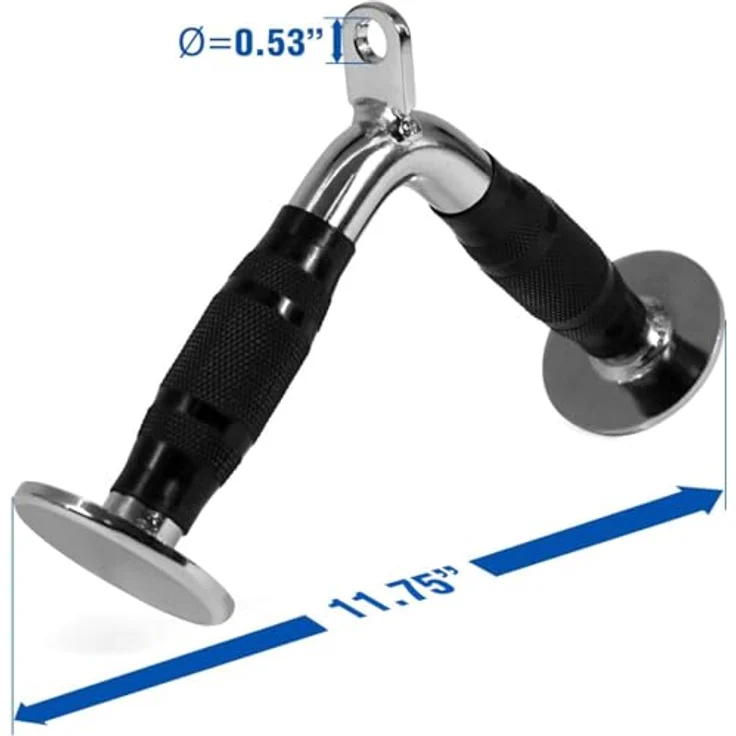 Yes4All Unisex-Erwachsene P5MV Lenker mit rutschfestem Gummigriff Kabelbefestigung – unterstützt bis zu 400 kg (gummiert), Bar, F. V-förmige Stange Gummi, Standard – Bild 3