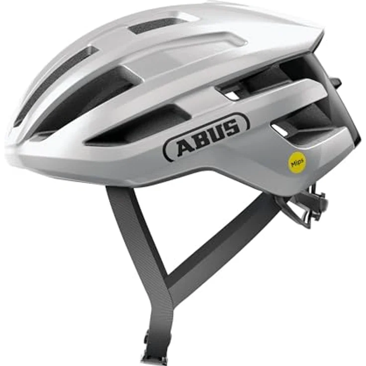 ABUS Rennradhelm PowerDome MIPS - leichter Fahrradhelm mit cleverem Belüftungssystem und Aufprallschutz - Italy - Silber, Größe L - für Damen und Herren – Bild 1
