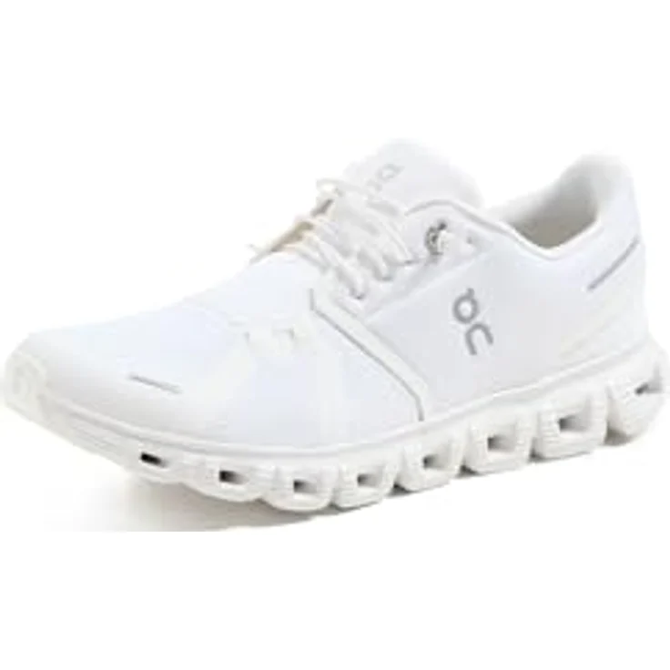On Running Cloud 6, Damen Laufschuhe mit CloudTec-Dämpfung und atmungsaktivem Obermaterial, Weiss, Gr. 38.5 – Bild 1