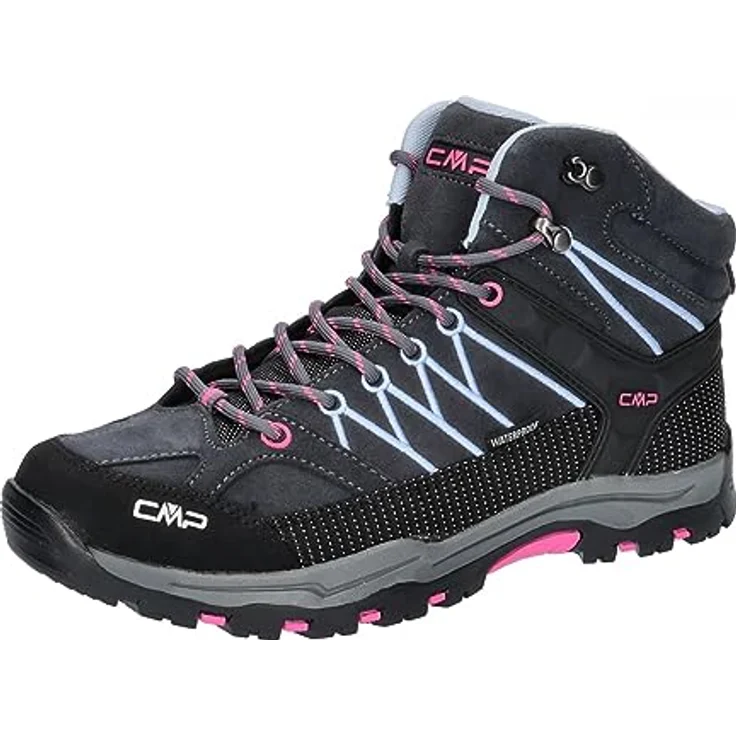 CMP KIDS RIGEL MID WP TREKKING SHOES, Graue Wanderschuhe in Gr. 38 mit wasserdichtem Obermaterial und FullOn GRIP-Sohle – Bild 1