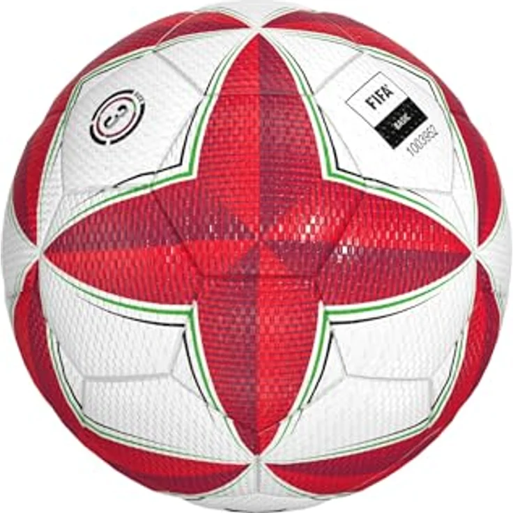 Erima SENZOR-Star Training 2.0 Fußball, langlebiger Trainingsball mit weichem Ballkontakt und perfekter Flugeigenschaft, rot, Größe 3 – Bild 3