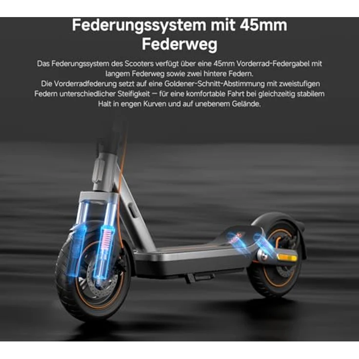XIAOMI Electric Scooter 6 Max E-Scooter, 12 Zoll Tubeless, 70 km Reichweite, 1100W, Doppelscheibenbremse, TFT-Display, Grau – Bild 7