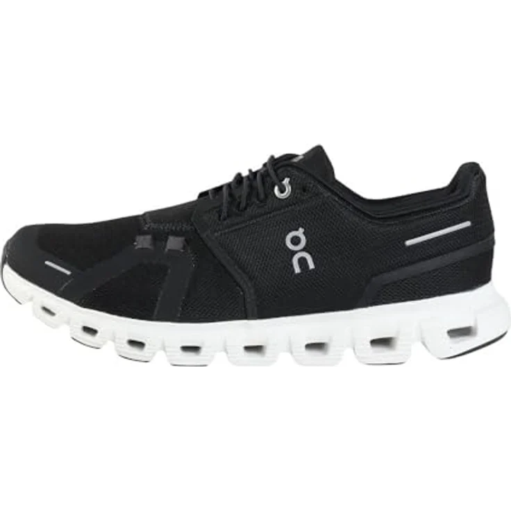 ON Cloud 6, Laufschuhe mit atmungsaktiver Technologie und gepolsterter Dämpfung, schwarz/weiß, Größe 43 – Bild 6