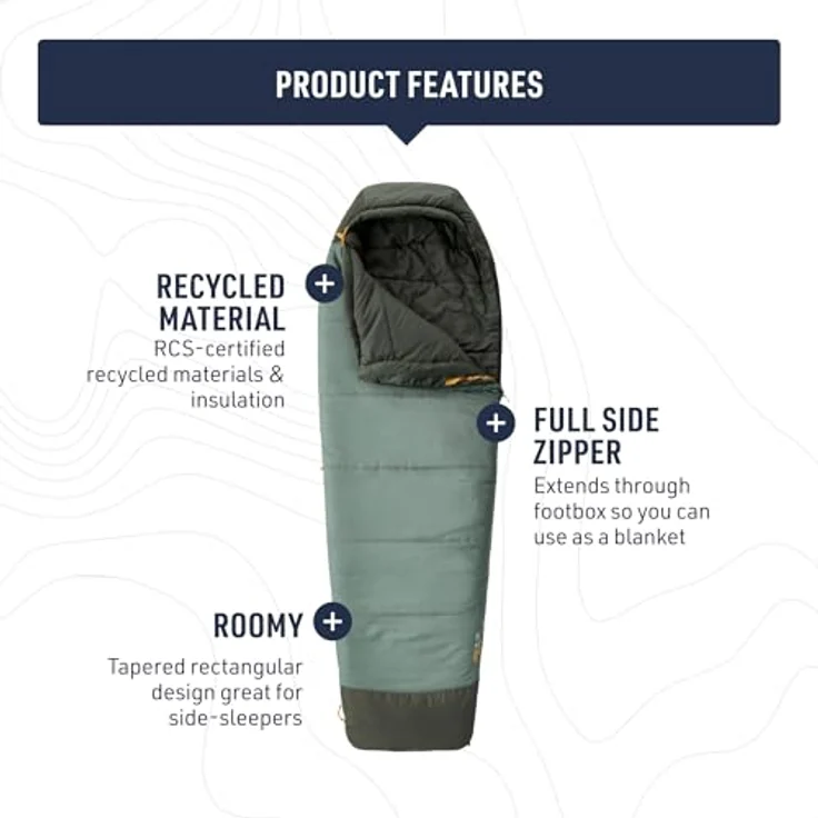 Sea to Summit Boab Synthetischer Schlafsack, 2-Jahreszeiten, 15 Grad, Regular, anschmiegsames Design für Seitenschläfer, recycelte Materialien, DWR-Beschichtung – Bild 3