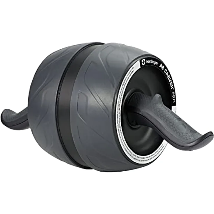 Harbinger AB Carver Pro mit Knieschonern, Bauch-Roller-Trainingsrad, Fitnessgerät für das Heim-Fitnessstudio, Schwarz
