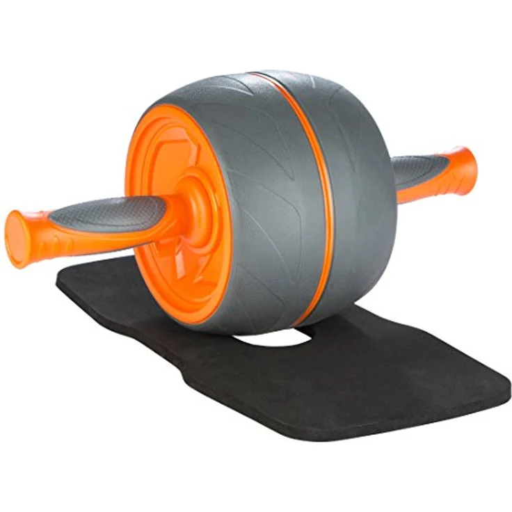 Ultrasport Premium Bauchtrainer AB, Bauchmuskeltrainer für Zuhause, zum Trainieren von Bauchmuskeln, Rücken und Schultern, Oberkörper-Roller mit gummierten Handgriffen, praktisches Sportgerät, orange – Bild 1