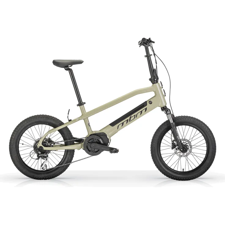 MBM Elektro-Kompaktfahrrad FUNK CROSS 20 Zoll, Cityrad mit Oli MOVE ONE 60 Nm Mittelmotor, 8-Gang Kettenschaltung, hydraulischen Scheibenbremsen - Aluminium, schwarz