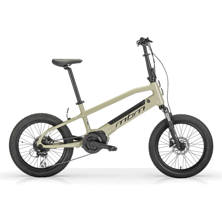 MBM Elektro-Kompaktfahrrad FUNK CROSS 20 Zoll, Cityrad mit Oli MOVE ONE 60 Nm Mittelmotor, 8-Gang Kettenschaltung, hydraulischen Scheibenbremsen - Aluminium, schwarz