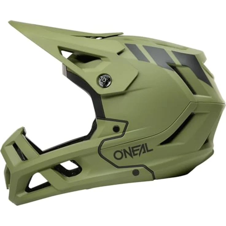 O'Neal SL1 Crest Downhill Helm, Leichtgewichtiger Full-Face Helm mit Fidlock® Magnetverschluss, olive/schwarz, Größe XL (61/62 cm) – Bild 4