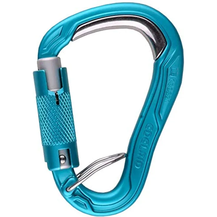 EDELRID HMS Bulletproof Triple FG, Verschlusskarabiner mit Keylock-Verschluss, icemint (329)